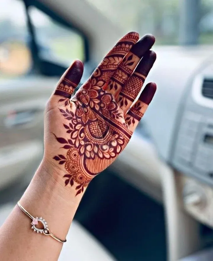 Royal Front Hand Mehndi Design idea