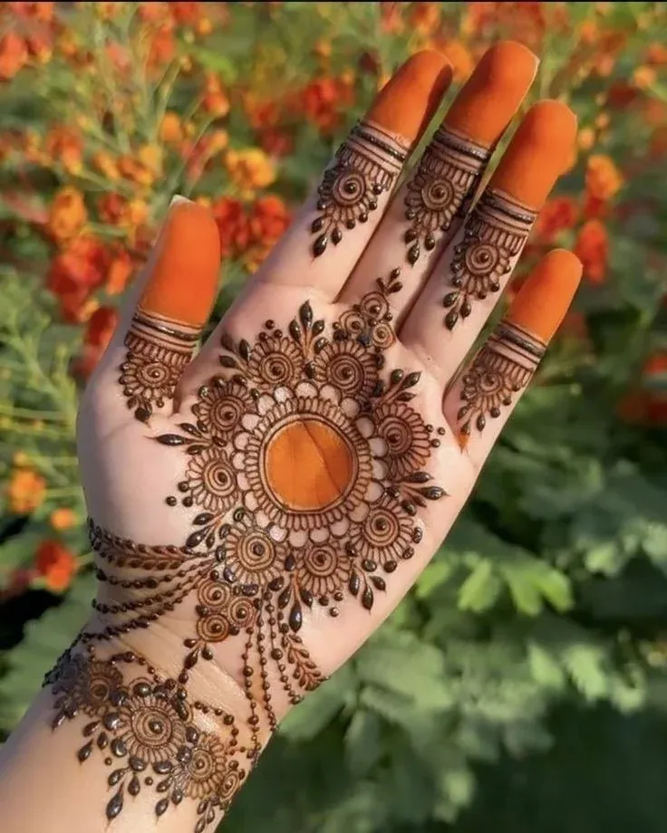 Royal Front Hand Mehndi Design idea