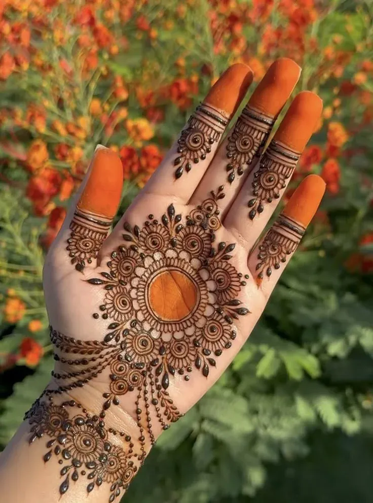 Royal Front Hand Mehndi Design idea