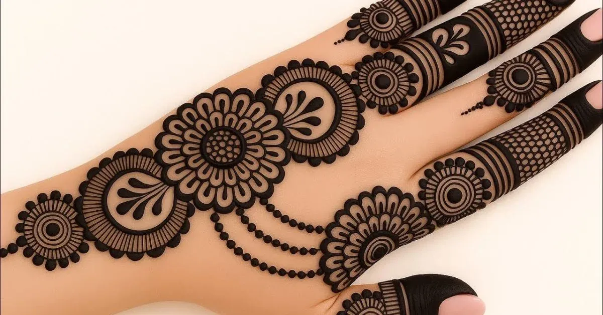 Modern Cute Mehndi Design idea