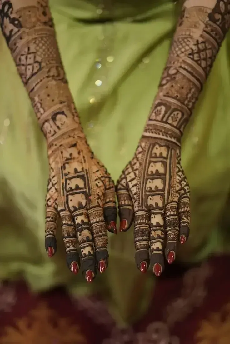 Back Hand Bharwa Mehndi Design idea