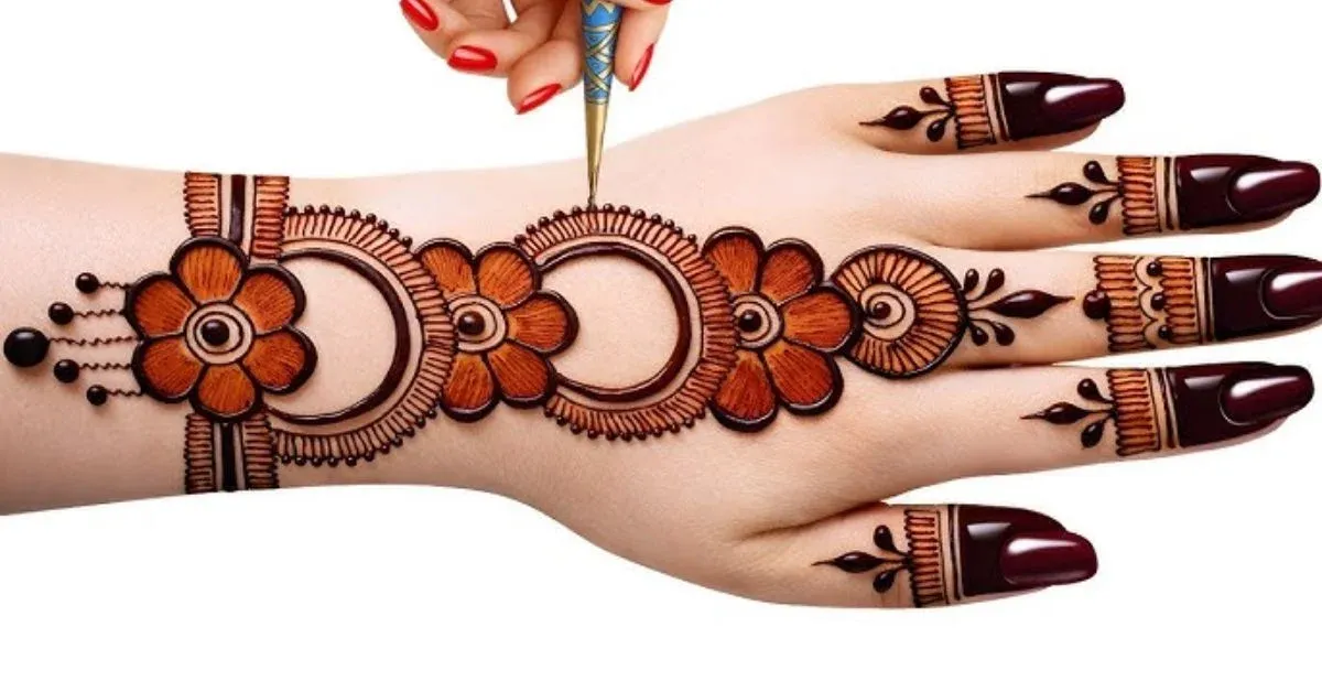 One Side Mehndi Design idea