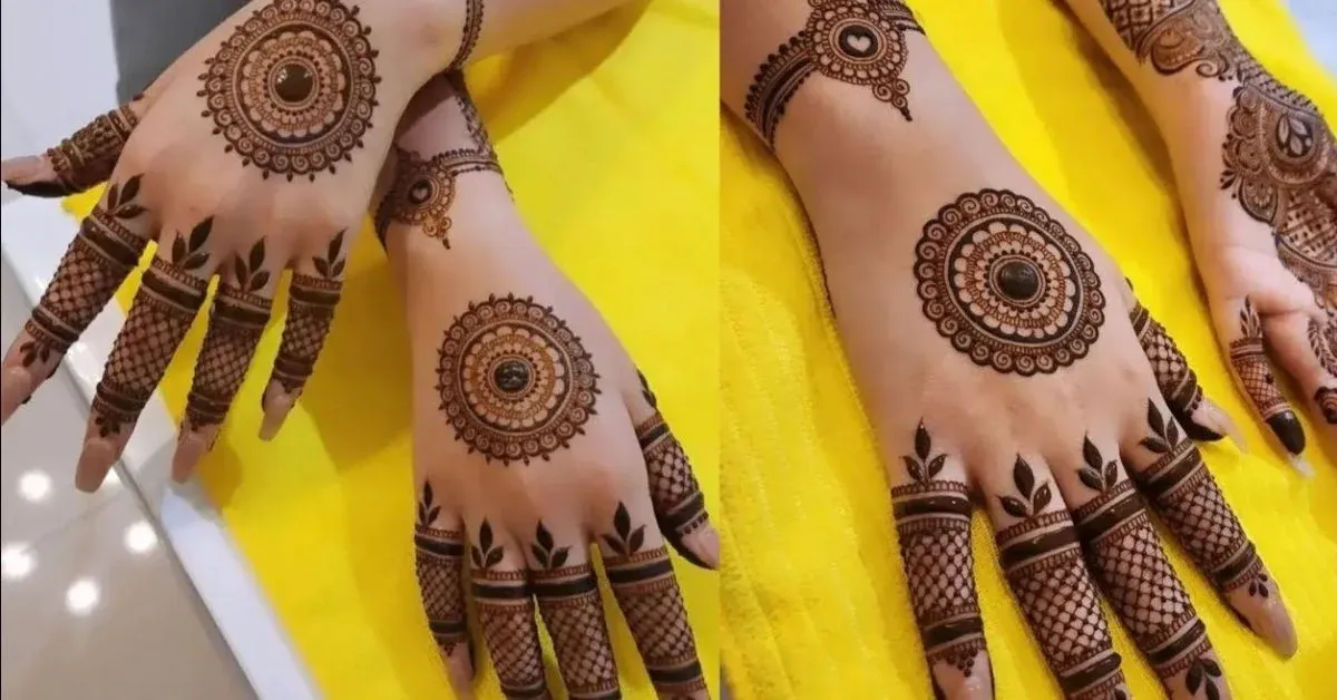 Pakistani Tikki Mehndi Design idea