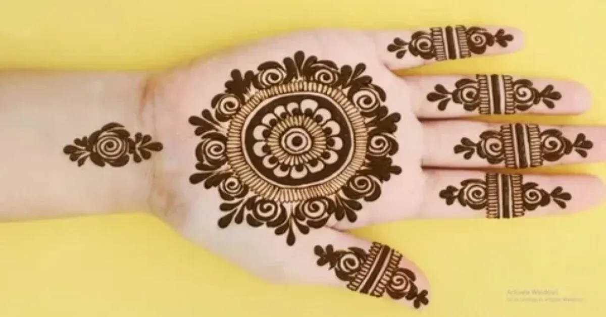 Pakistani Tikki Mehndi Design idea