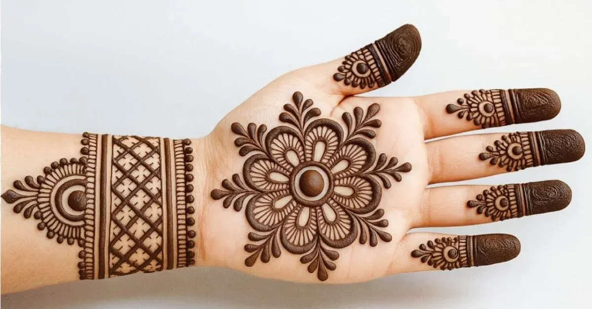 Modern Cute Mehndi Design idea