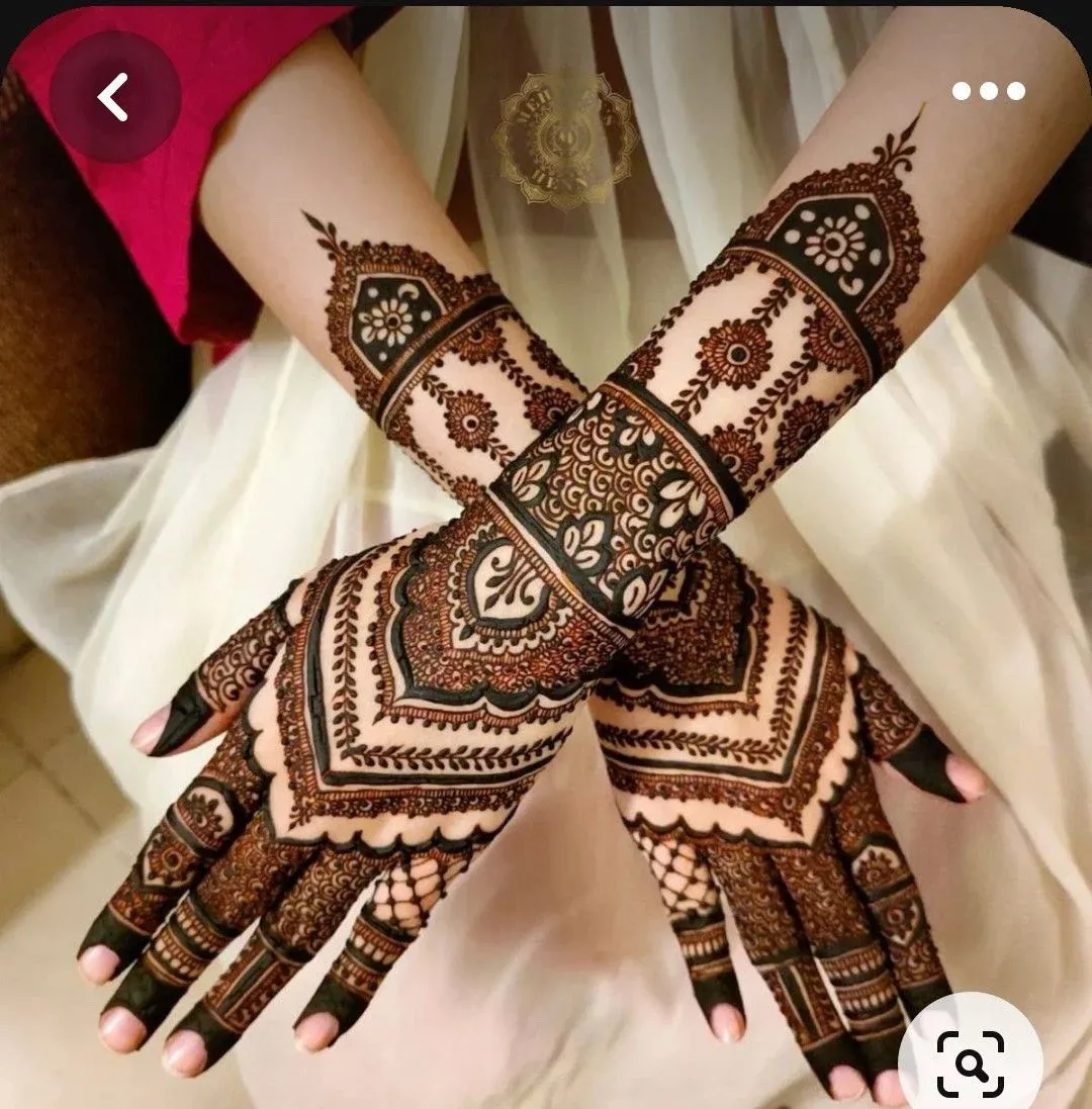 Back Hand Bharwa Mehndi Design idea