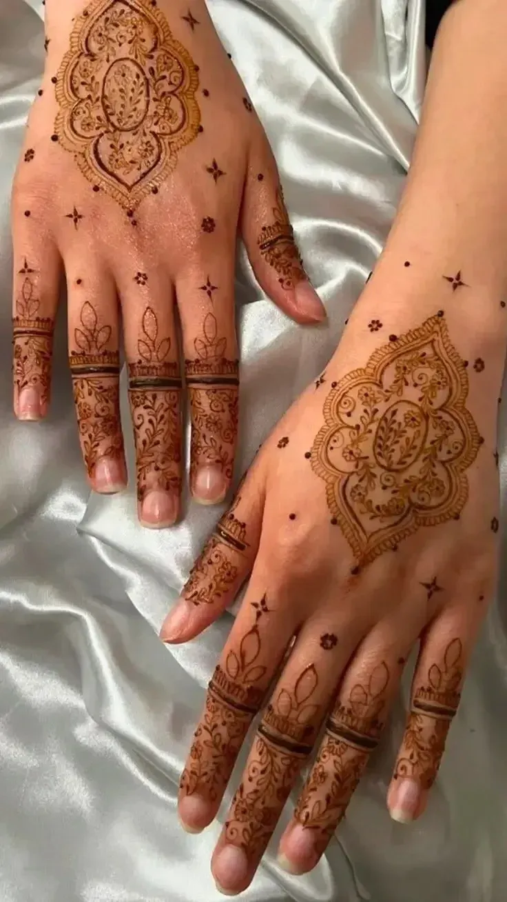 Back Hand Bharwa Mehndi Design idea