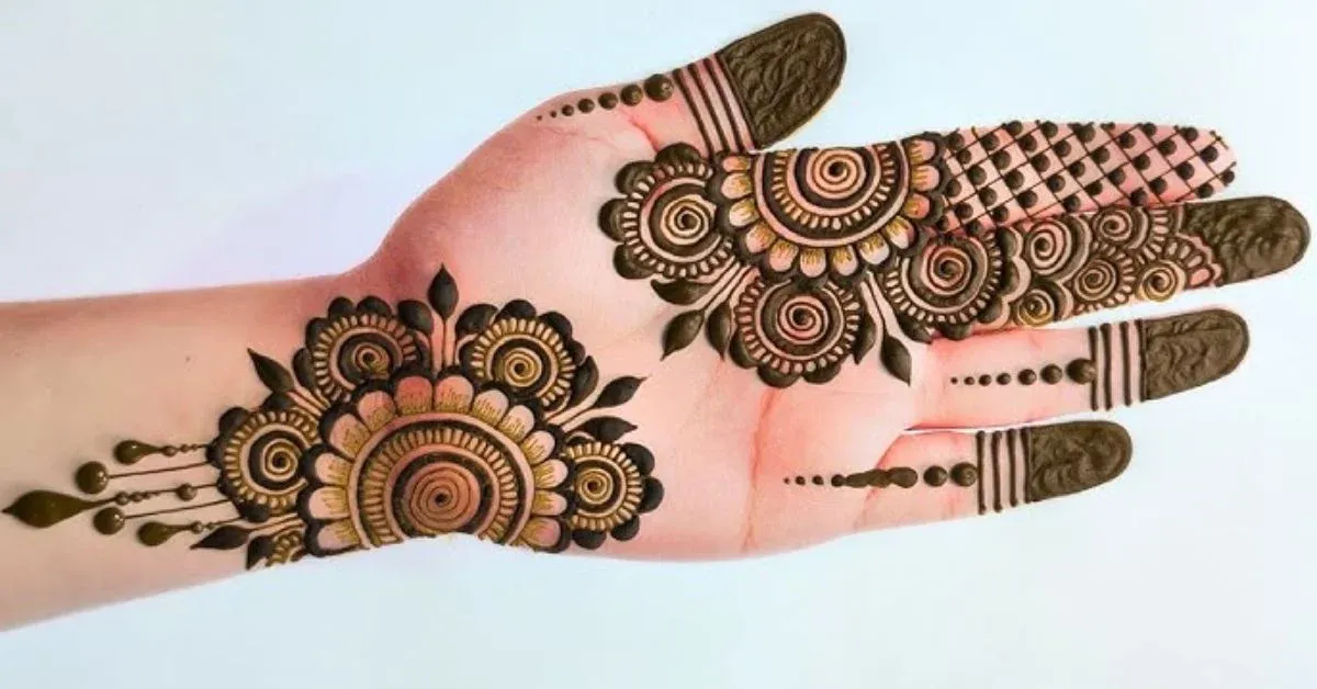 One Side Mehndi Design idea