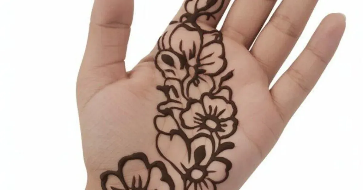 One Side Mehndi Design idea