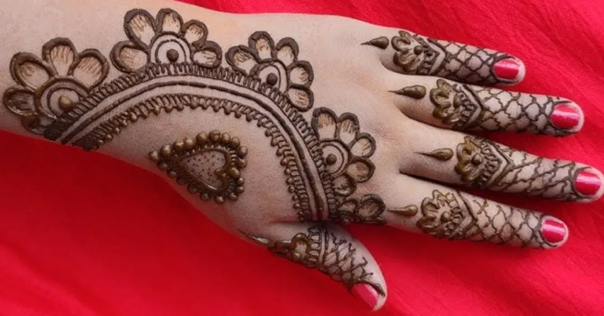 One Side Mehndi Design idea