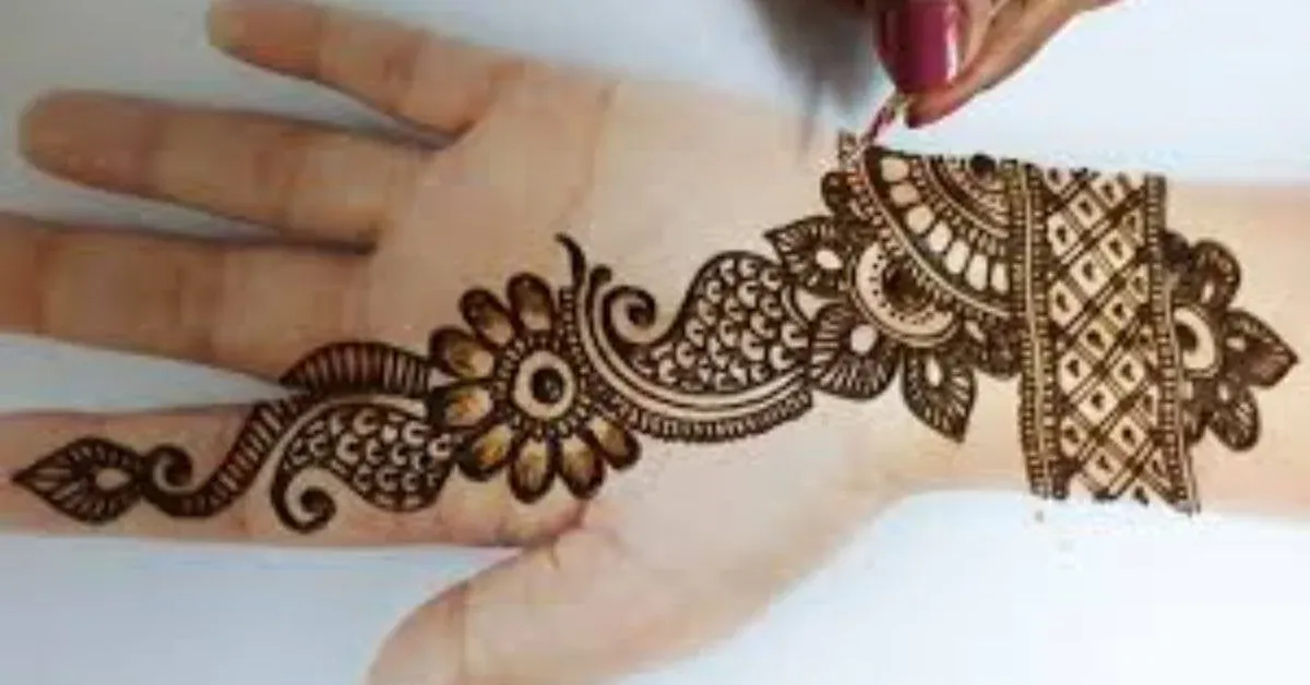 One Side Mehndi Design idea