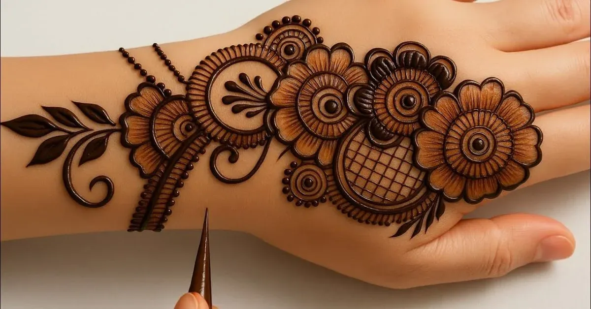 Pakistani Tikki Mehndi Design idea
